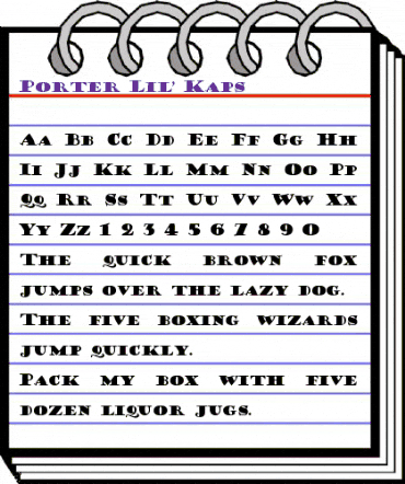 Porter Lil' Kaps Normal animated font preview