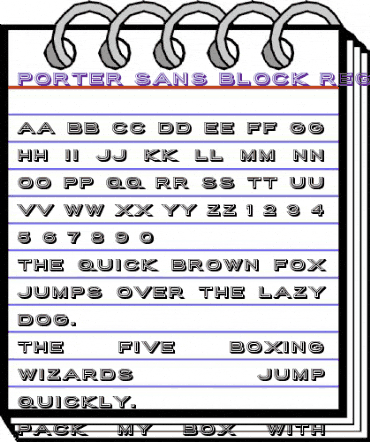 Porter Sans Block Regular animated font preview