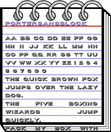 Porter Sans Block Block animated font preview