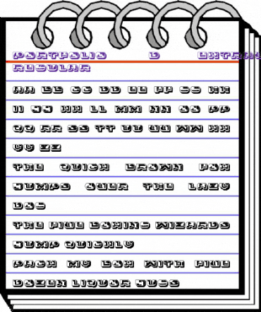 Portfolio 3D Extravagant Regular animated font preview