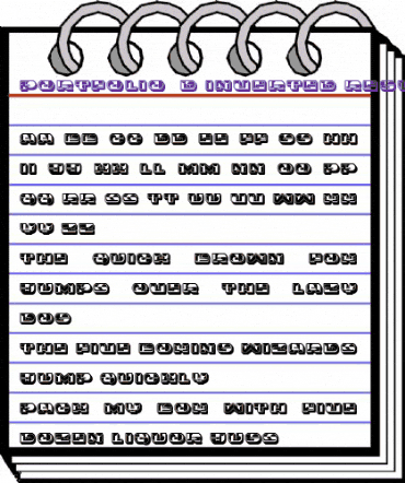 Portfolio 3D Inverted Regular animated font preview