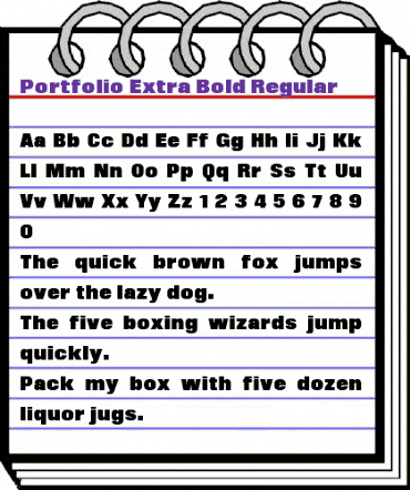 Portfolio Extra Bold Regular animated font preview