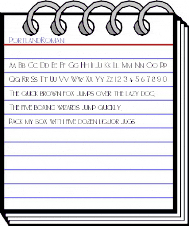 PortlandRoman Regular animated font preview