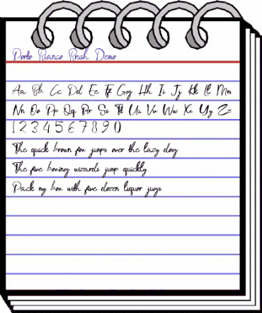 Porto Bianco Brush Demo Regular animated font preview