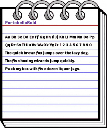 PortobelloBold Roman animated font preview PortobelloBold Roman animated font preview