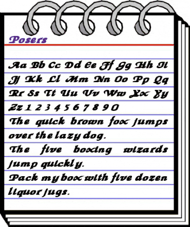 Posers Regular animated font preview Posers Regular animated font preview