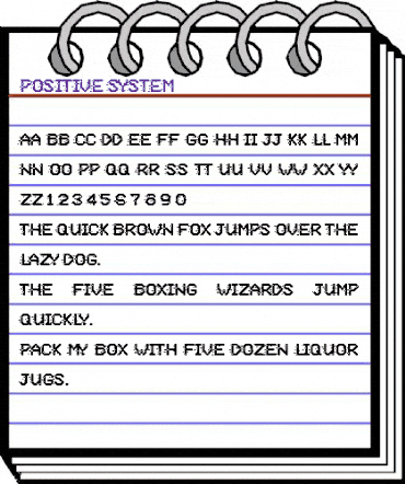 Positive System Regular animated font preview