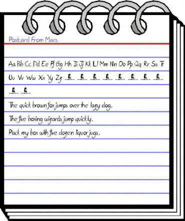 Postcard From Mars Regular animated font preview Postcard From Mars Regular animated font preview