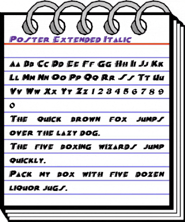 PosterExtended Italic animated font preview