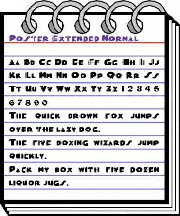 Poster-Extended Normal animated font preview