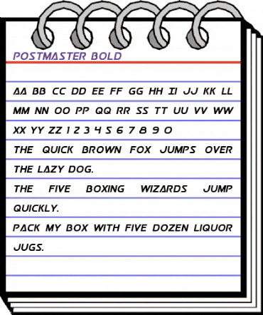 Postmaster Bold Bold animated font preview Postmaster Bold Bold animated font preview