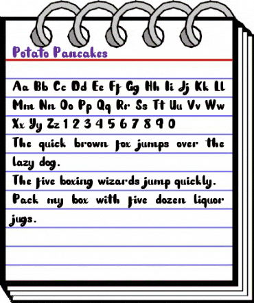 Potato Pancakes Regular animated font preview
