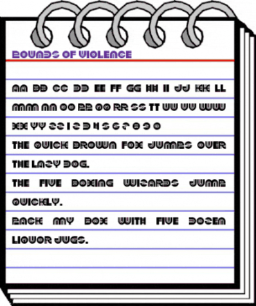 Pounds of Violence Regular animated font preview