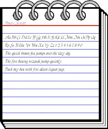 Pouty Script Regular animated font preview Pouty Script Regular animated font preview