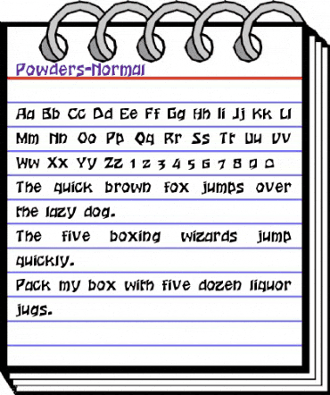 Powders-Normal Regular animated font preview