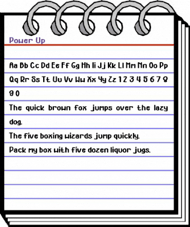 Power Up Regular animated font preview