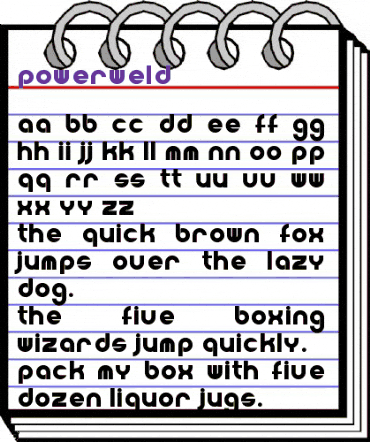 Powerweld Regular animated font preview
