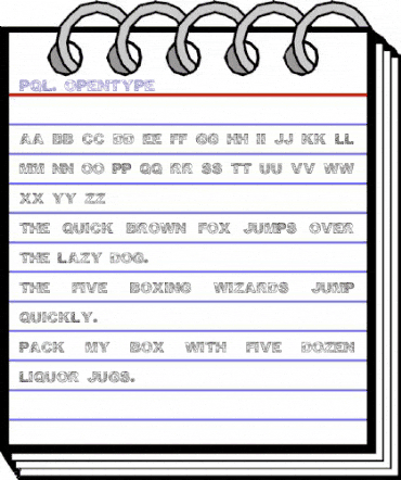 PQL. Regular animated font preview