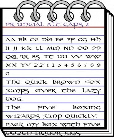 PR Uncial Alt Caps 2 Normal animated font preview
