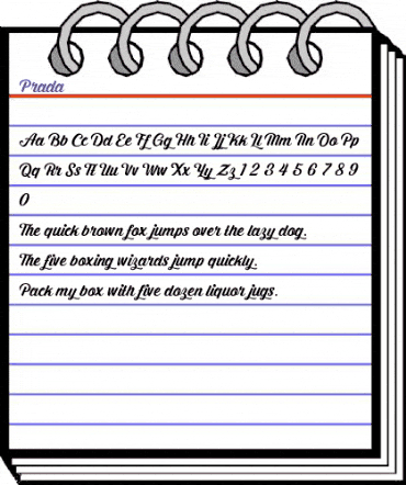 Prada Regular animated font preview Prada Regular animated font preview