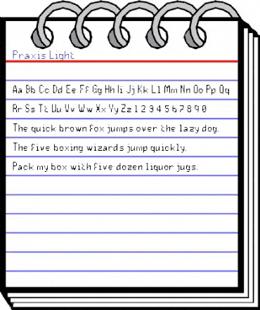 Praxis Light animated font preview