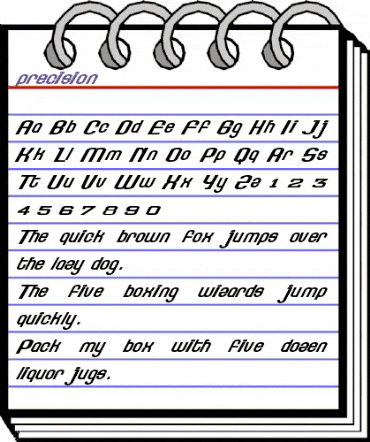 precision Regular animated font preview