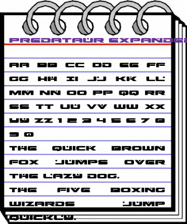 Predataur Expanded Expanded animated font preview