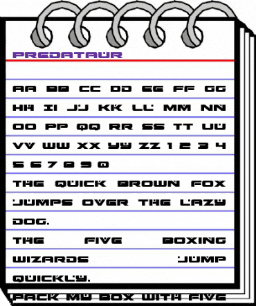 Predataur Regular animated font preview Predataur Regular animated font preview