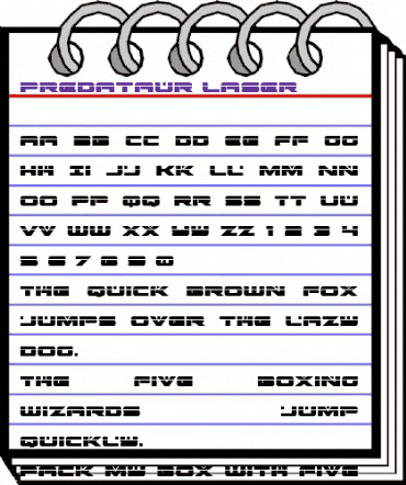 Predataur Laser Regular animated font preview Predataur Laser Regular animated font preview