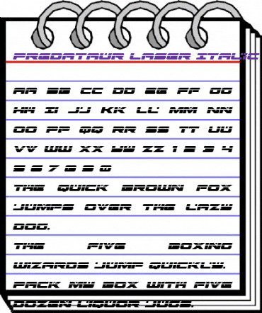 Predataur Laser Italic Italic animated font preview Predataur Laser Italic Italic animated font preview