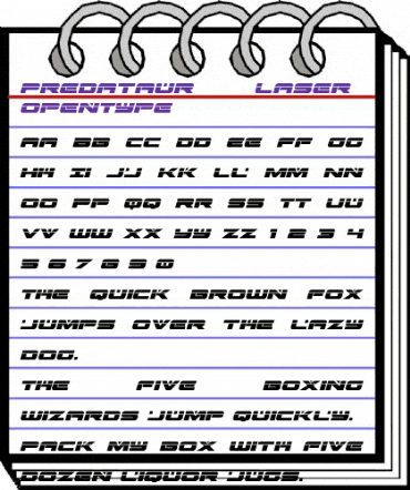 Predataur Laser Italic Italic animated font preview