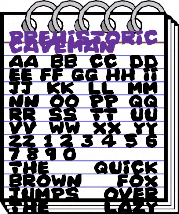 Prehistoric Caveman Regular animated font preview