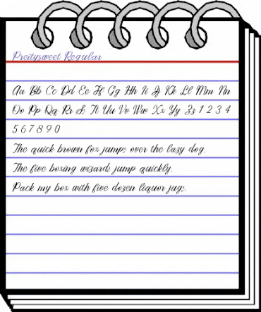 Preitysweet Regular animated font preview