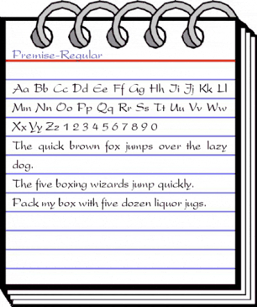 Premise Regular animated font preview