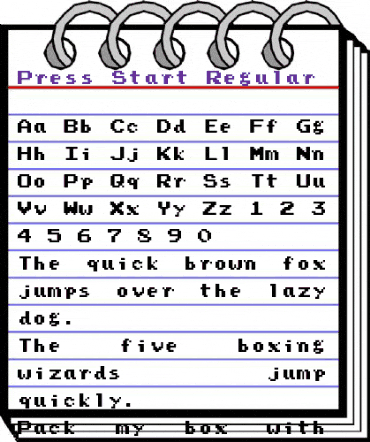 Press Start Regular animated font preview