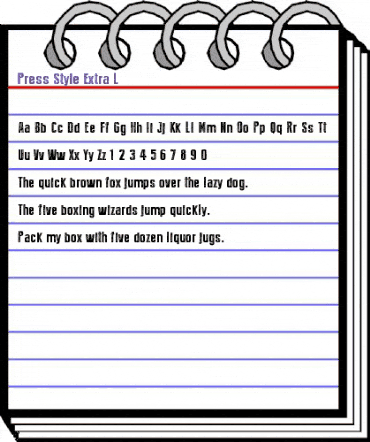 Press Style Extra L Regular animated font preview