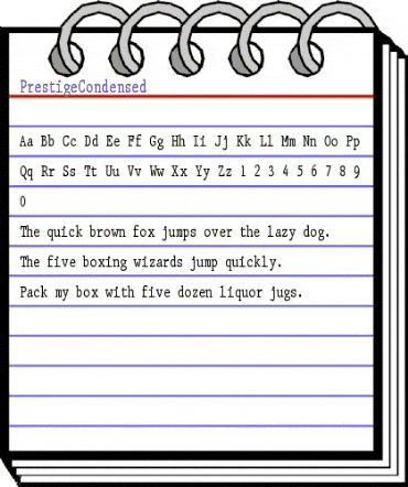 PrestigeCondensed Regular animated font preview PrestigeCondensed Regular animated font preview