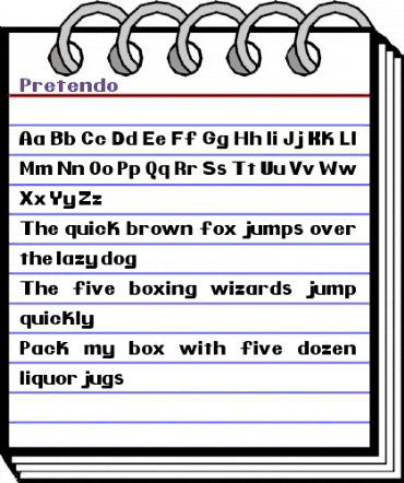 Pretendo Regular animated font preview