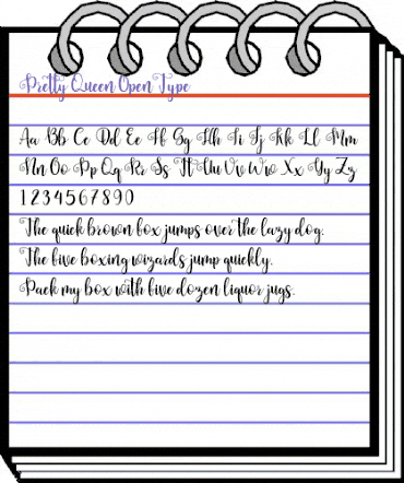 Pretty Queen Regular animated font preview Pretty Queen Regular animated font preview