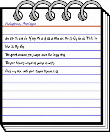 Pretty Honey Regular animated font preview