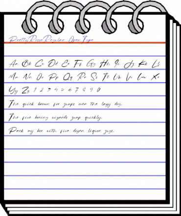 Pretty Rosse Regular animated font preview