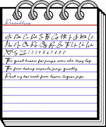 Prewedding Regular animated font preview