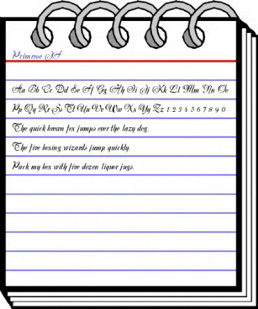 PrimroseJF Regular animated font preview