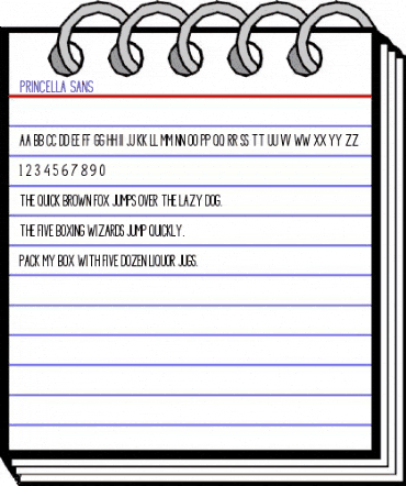 Princella Sans Regular animated font preview