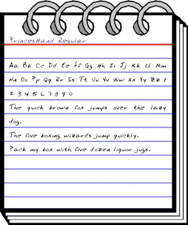 PrincesHand Regular animated font preview PrincesHand Regular animated font preview