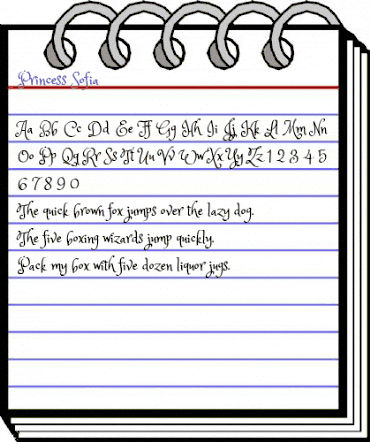 Princess Sofia Regular animated font preview