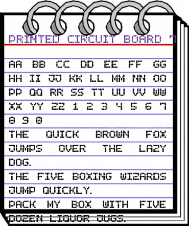 Printed Circuit Board-7 Regular animated font preview