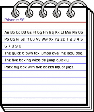 Prisoner SF Regular animated font preview