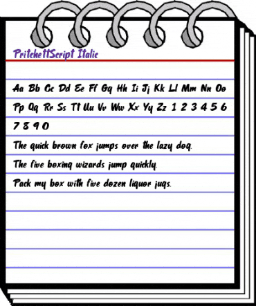 PritchettScript Italic animated font preview PritchettScript Italic animated font preview