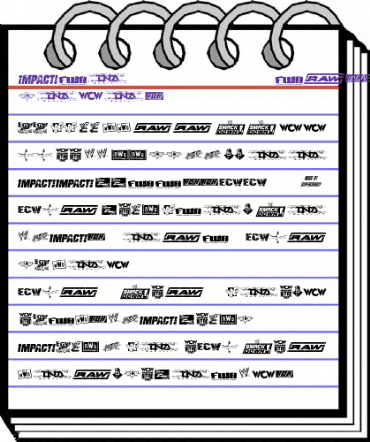 Pro Wrestling Logos Regular animated font preview